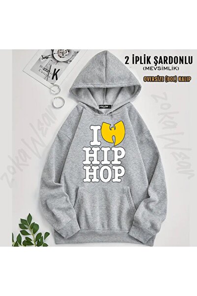 ZOKAWEAR سترة وو تانغ كلان v14 مطبوع بغطاء رأس (خيطين)