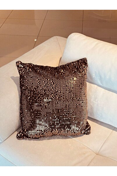 Framgan Pullu Payetli Dolgulu Kare Kırlent