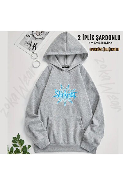 ZOKAWEAR Slipknot V26 Printed Hooded Sweatshirt (2 Thread)