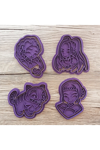 nihonwosekai قالب تشكيل الطين على شكل كوكيز من K POP Demon Hunters Huntrix، ل...