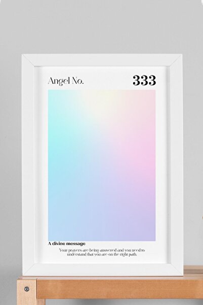 Saturn Angel No 333 Pictură cu cadru de sprijin Numerele îngerilor Suport suport Aura Energie Culori