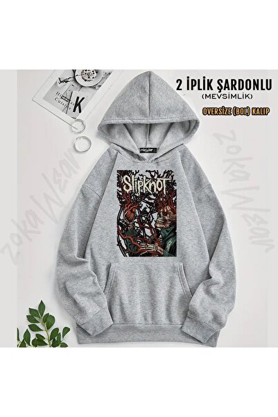 ZOKAWEAR Slipknot v4 cu imprimeu cu glugă Swea tricou (2 fire)