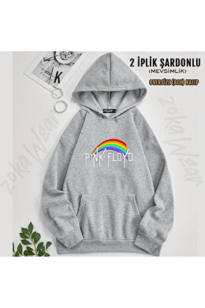 ZOKAWEAR Pink Floyd v18 cu imprimeu cu glugă Swea tricou (2 fire)