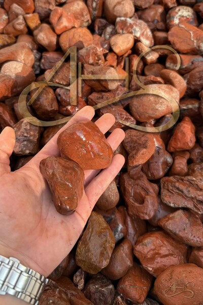 AHS Kırmızı Bordo Dolomit Çakıl Taşı 6-10 Cm 10 Kg Dekoratif Bahçe Peyzaj Sak...
