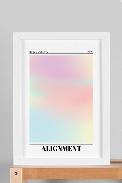 Saturn Τραπέζι με πλαίσιο ευθυγράμμισης Retro Gallery Pastel Aura Energy Colors