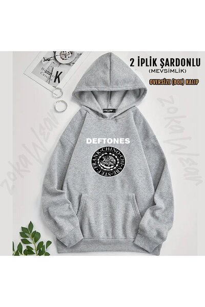 ZOKAWEAR Deftones V2 Printed Hooded Sweatshirt (2 Thread)