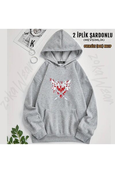 ZOKAWEAR Mayhem V8 Printed Hooded Sweatshirt (2 Thread)