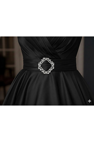 Estilo Lingerie Crystal Stone Silver Color Evening Dress Belt Buckle, Design Belt Buckle, Evening Dress Accessory