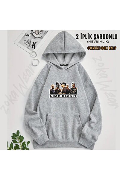 ZOKAWEAR Limp Bizkit V14 Printed Hooded Sweatshirt (2 Thread)