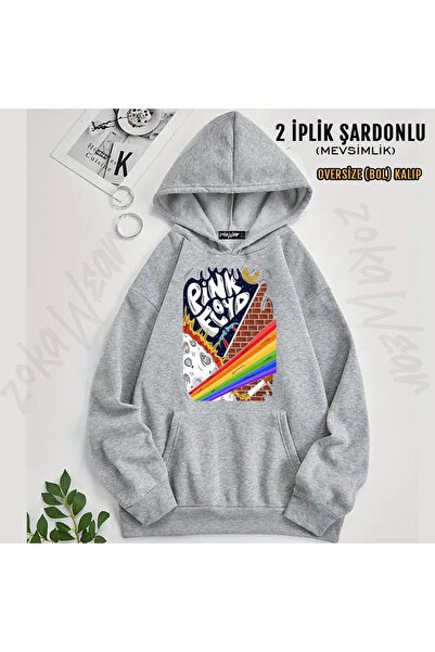 ZOKAWEAR Pink Floyd V20 Printed Hooded Sweatshirt (2 Thread)