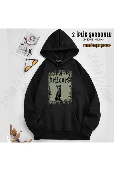 ZOKAWEAR Deftones v8 cu imprimeu cu glugă Swea tricou (2 fire)
