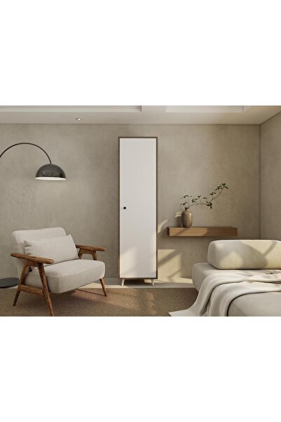 Masif Market Harput Çok Amaçlı Tek Kapaklı Banyo Dolabı Antrasitmeşe