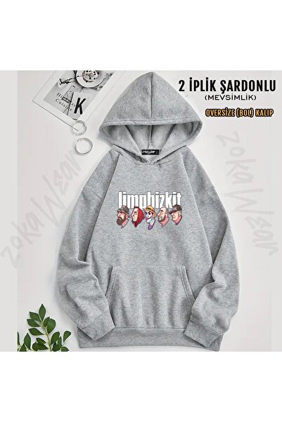 ZOKAWEAR Limp Bizkit V15 Printed Hooded Sweatshirt (2 Thread)