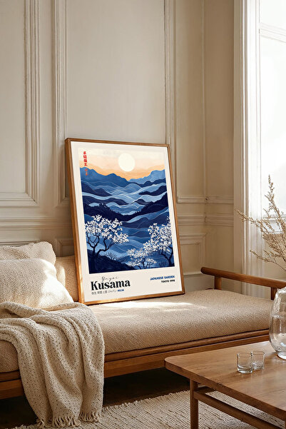 Dekorsiahome Picturi Yayoi Kusama cu rama din lemn dintr-o bucata TK2482