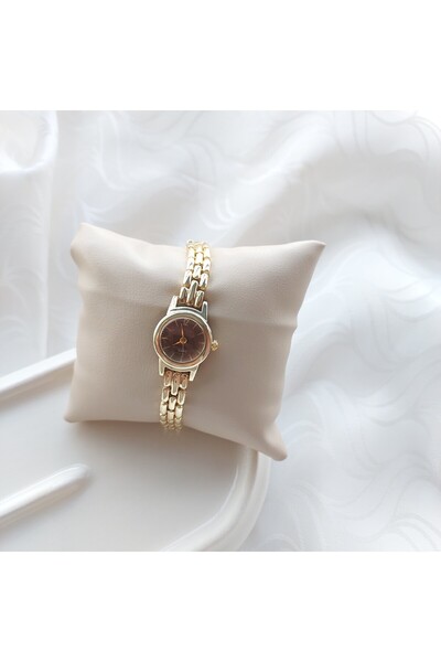Savior Collection Olyvia Gold Kahverengi Saat