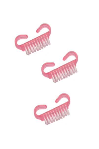 Salon System فرشاة تنظيف الأظافر، 3 قطع / لون عشوائي