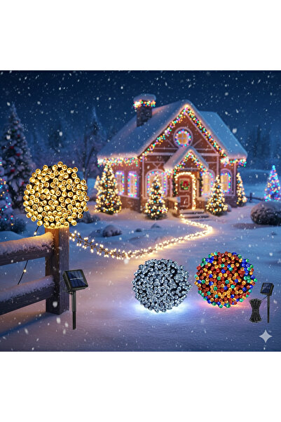 OBSIDION Solar outdoor string lights 30 meters, 300 LEDs multicolor