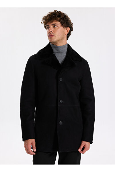 Fabrika Siyah Erkek Slim Fit Deri Kaban F5WM-KBN 2297