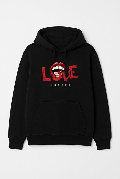CALKARCOLLECTION سويت شيرت (هودي) من Love Hunger للجنسين بغطاء رأس