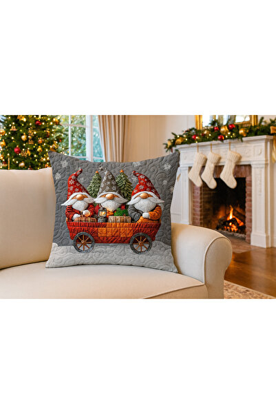 MİNOZA Цифрово отпечатана декоративна калъфка за възглавница с мотив на колед...