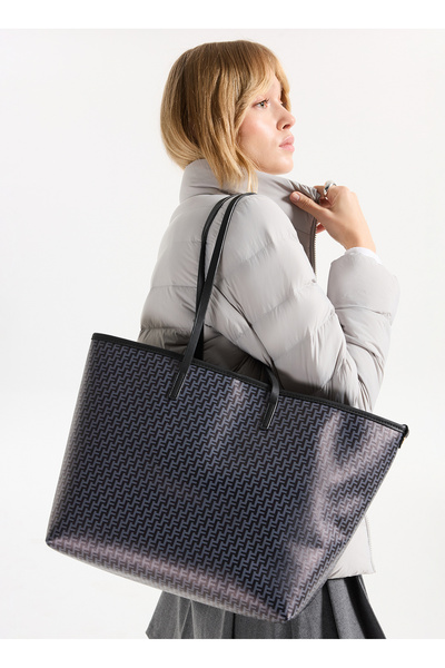 Fabrika Siyah Kadın Tote Çanta MONO-MATIS