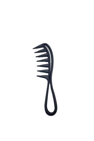 Salon System مشط شعر بأسنان كبيرة، أسود - موديل BK24-496