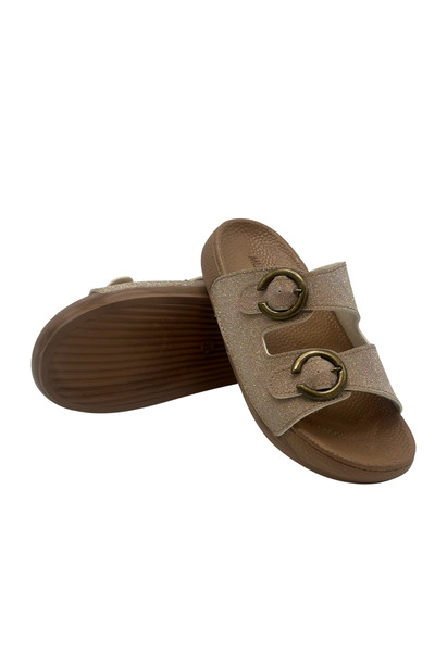 MULEX Zenne 11501 Daily Slippers Glitter Double Buckle Boxed Slippers Daily Slippers