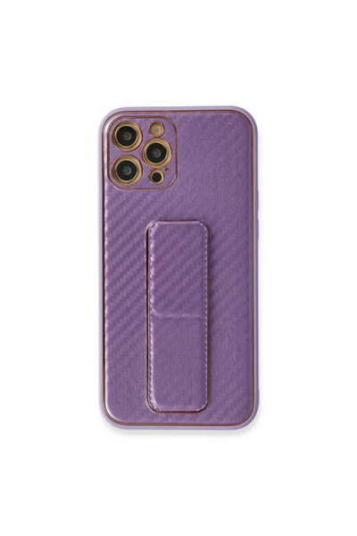 eco port غطاء حماية كوكو كاربون مع حامل لجهاز iPhone 12 Pro - بنفسجي
