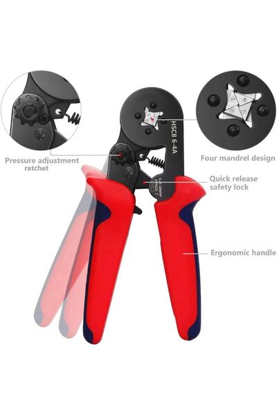 Generic Wire crimping and splicing plier set with 1200 ferrules - Self-adjusting electrical cable terminal crimping tool
