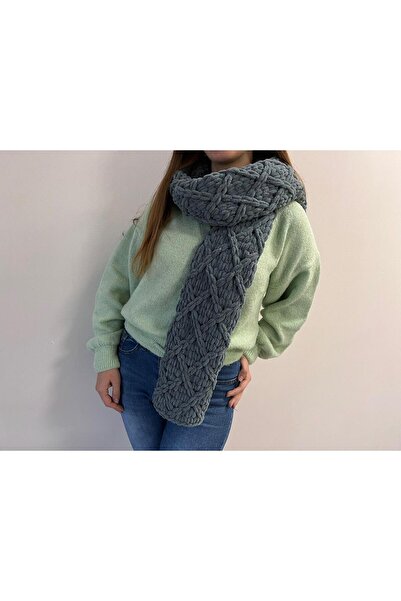 Lavinia Center El Örgüsü Puffy Atkı