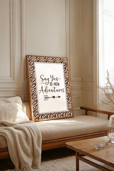 Dekorsiahome One Piece Wooden Framed Wall Lettering Paintings Tk2542