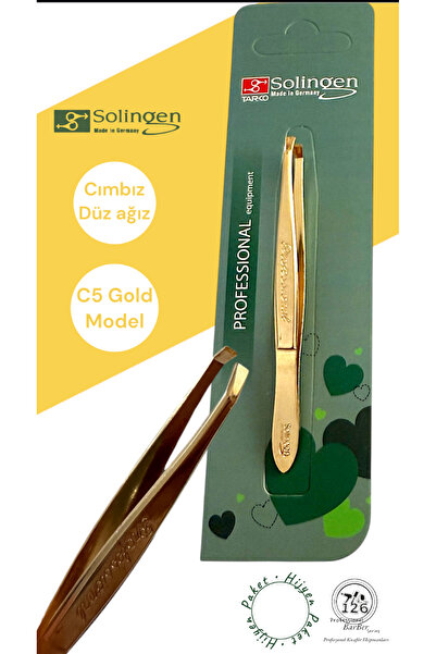 kozmetik126 Solingen C5 Cımbız (Gold,Büyük Boy,Açık Ağız)