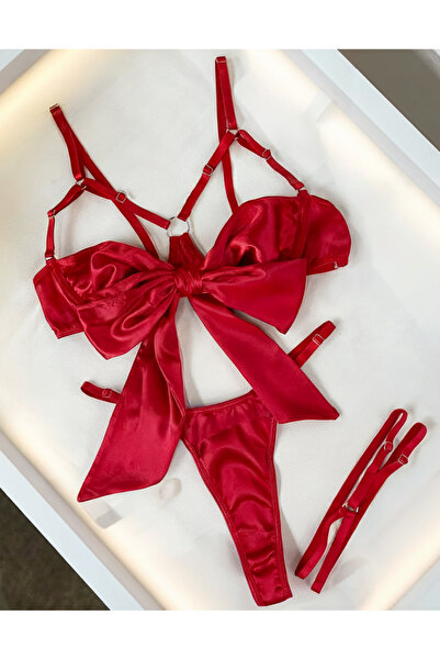 LİBELLA İÇ GİYİM Set de lenjerie din 3 piese cu bretele, cu detaliu de fundă ...