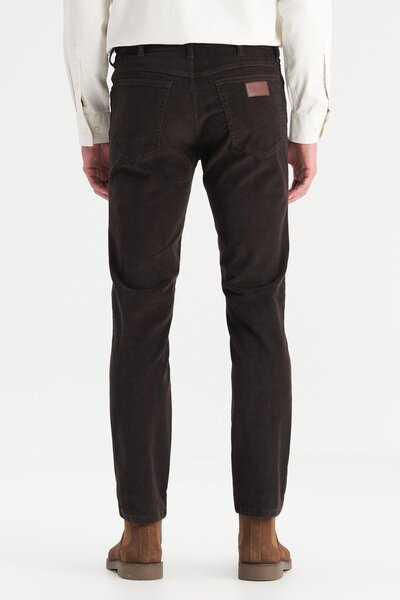 WRANGLER Men's Texas Slim Velvet Pants Coffee Bean