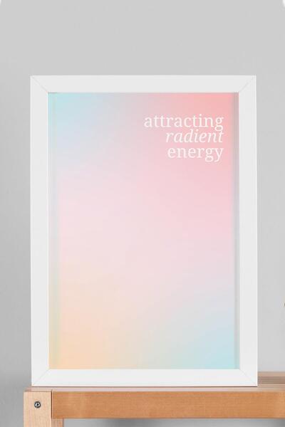 Saturn Привличане на лъчиста енергия Картина в рамка Цветове на аурата