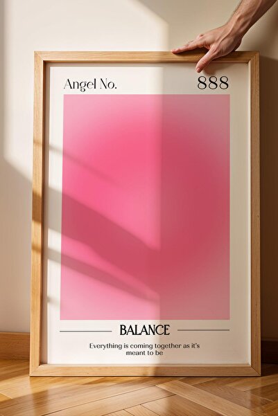 Saturn Angel No 888 Pictură înrămată cu cadru cu numere de înger Echilibru Au...