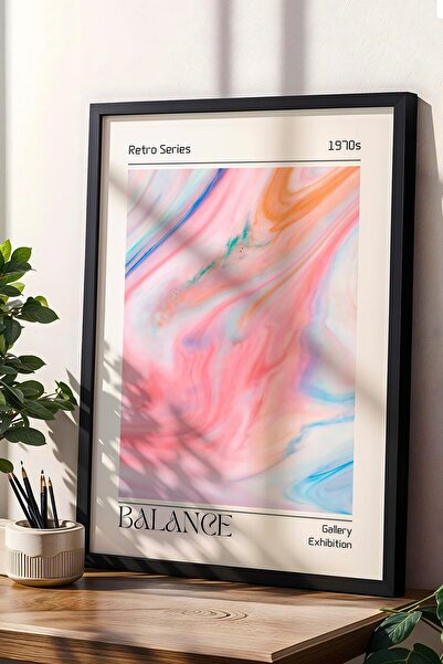 Saturn Pictură înrămată Balance Aura, roz, albastru, Aura, culori energetice,...