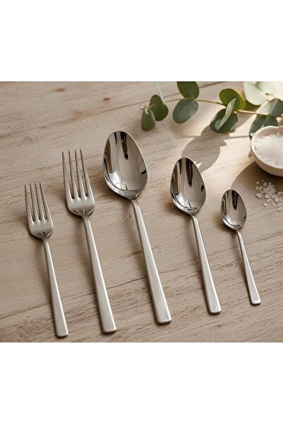 L'Opaline 30 Parça 18/10 Sade 6 Kişilik Çatal Kaşık Takımı