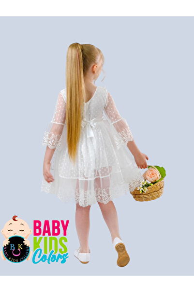 baby kids colors Φόρεμα για κορίτσια με δαντέλα Φούστα με δαντέλα με φαρδιά δαντέλα