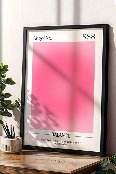 Saturn Angel No 888 Pictură înrămată cu cadru cu numere de înger Echilibru Au...