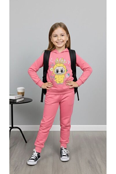 KOKOŞ BEBEK Printed Girls' Tracksuit Set - Age 6/10 - 31573