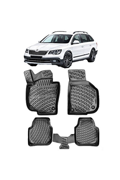 Umbrella Skoda Superb III B8 2015-2023 Set 4 covorase auto din cauciuc tip ta...