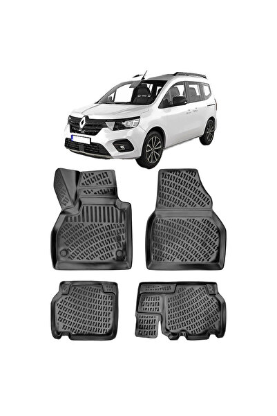 Umbrella Renault Kangoo III 2007-2014 Set 4 covorase auto din cauciuc tip tavita premium line 3D