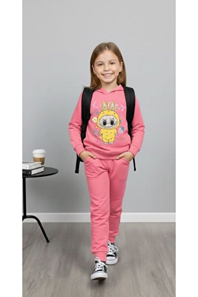 KOKOŞ BEBEK Printed Girls' Tracksuit Set - Age 6/10 - 31573