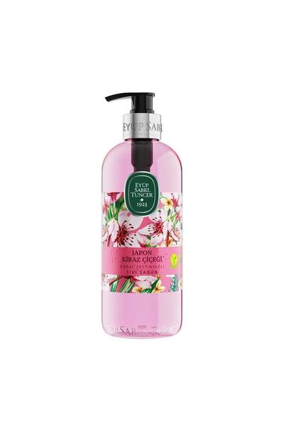 Eyüp Sabri Tuncer Japanese Cherry Blossom Natural Olive Oil Liquid Soap 500 ml 4 Pieces