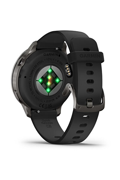 Garmin Venu 4, 41mm, AMOLED, GPS, Wi‑Fi, silicon, Slate/Black