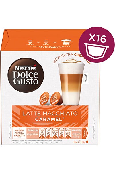 Nescafe Dolce Gusto Caramel Latte Macchiato Coffee Capsules (16 capsules, 8 cups)