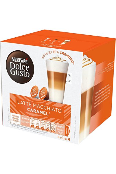 Nescafe Dolce Gusto Caramel Latte Macchiato Coffee Capsules (16 capsules, 8 cups)