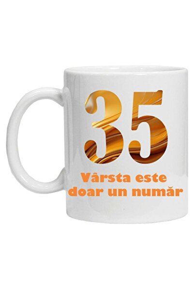 CRD PRINT Personalized mug with print "age is just a number - variant 2 - 35"