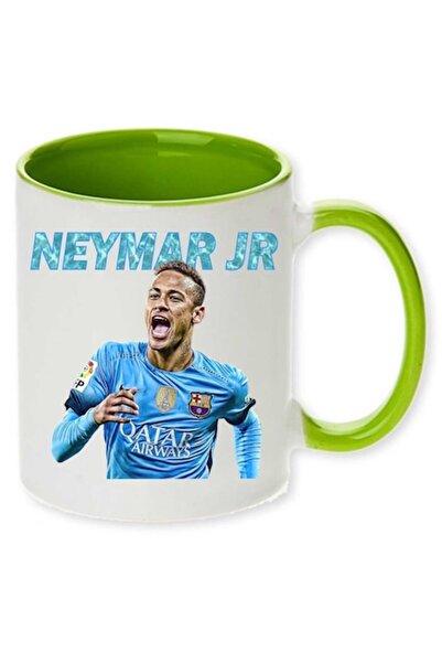 CRD PRINT Personalized ceramic mug 'Neymar jr. - 2', Light Green, 330 ml
